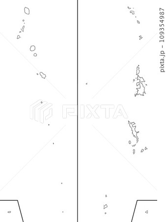 白地図 伊豆・小笠原諸島 白地図 伊豆・小笠原諸島 109354987