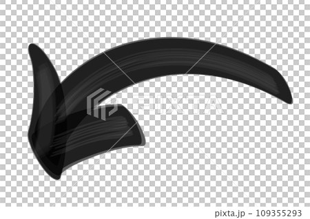 彎曲的箭頭（黑色），看起來像是用粗記號筆繪製的 109355293