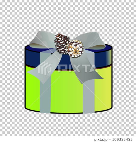 Illustration of a present box with a ribbon Illustration of a present box with a ribbon 109355453