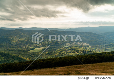 Polonina Wetlinska, Bieszczady mountain, Bieszczady National Park, Poland. Polonina Wetlinska, Bieszczady mountain, Bieszczady National Park, Poland. 109356220