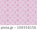 辰年モノグラム背景素材 109358156