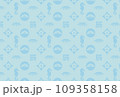 辰年モノグラム背景素材 109358158