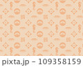 辰年モノグラム背景素材 109358159
