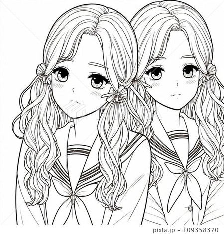 jkが頑張って塗った塗り絵 JKの塗り絵のイラスト素材 [109358370] - PIXTA