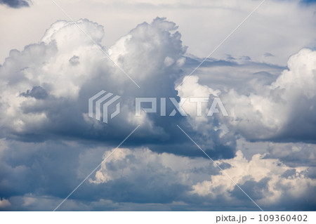 Dramatic summer heavy clouds - cloudscape background 109360402