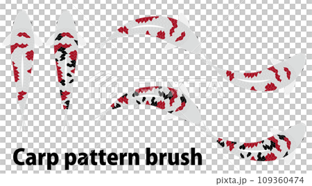 美麗的錦鯉圖案筆刷 109360474