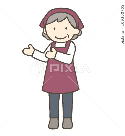 案内する女性のイラスト 案内する女性のイラスト 109360705