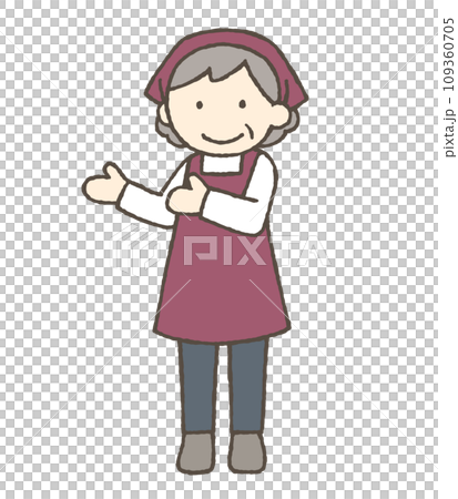 案内する女性のイラスト 案内する女性のイラスト 109360705