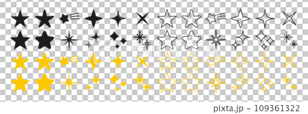 星や惑星を表すシンプルなイラスト 星や惑星を表すシンプルなイラスト 109361322