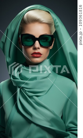 Girls in clothes in green bottle colors Girls in clothes in green bottle colors 109361816
