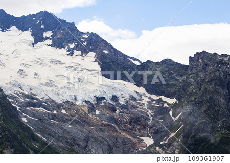 The Caucasus Mountains. Mountain peaks in summer. 109361907