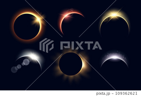 Solar overlay. Dark planets effects of solar...のイラスト素材 [109362621] - PIXTA