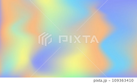 Pastel ultramarine ochre apricot green wallpaper for web ads presentation cards. Gasoline colors fon. Mockupt print for covers invitation. Yellow blue jade orange spots background. Pale skyfall effect 109363410