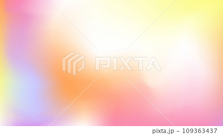 Tender wedding invitation print cover. Template wallpaper for app ads web card. Orange lilac pink leafy background media post, wallpaper presentation. Pastel rainbow blue yellow white violet banner.  109363437