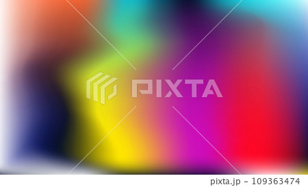 Psychedelic rainbow print. Multicolored mockup blurred ads poster. Lime white yellow red coral blue purple orange blur fog. Wallpaper for web, presentation, cards, flyers. Neon festival background.  109363474