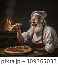 lifestyle photo humor an elderly old chef 109365033