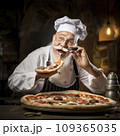 lifestyle photo humor an elderly old chef 109365035