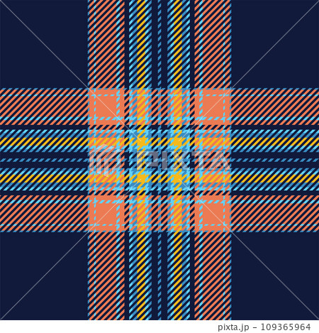 Plaid check pattern. Seamless fabric texture. Tartan textile print. 109365964
