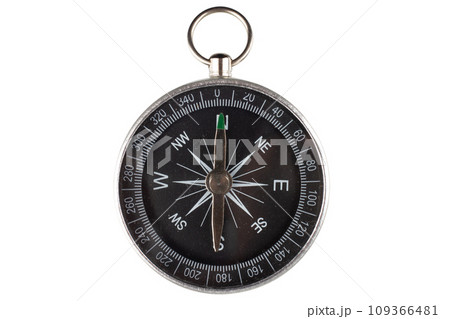 Vintage retro compass on white 109366481