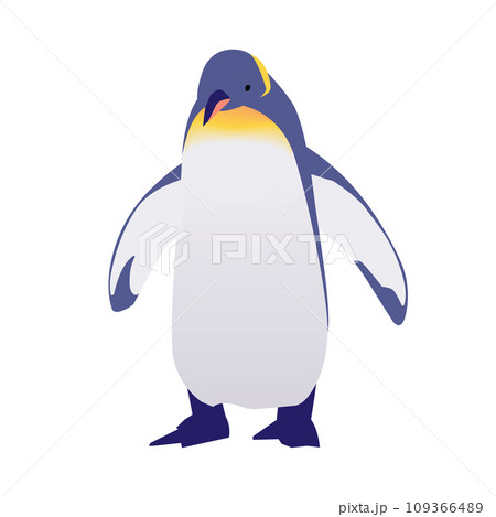 下を向くペンギンのイラスト 下を向くペンギンのイラスト 109366489