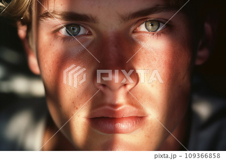 見つめる男性の瞳 109366858