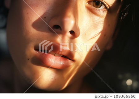 見つめる男性の瞳 109366860