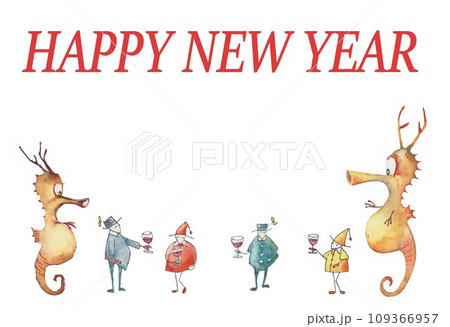 年賀素材 辰年 竜の落とし子 年賀素材 辰年 竜の落とし子 109366957