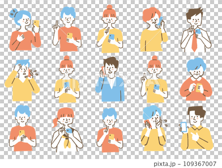 使用手機的人集_color 使用手機的人集_color 109367007