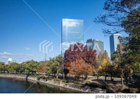 大阪城内から眺めたOBP風景 大阪城内から眺めたOBP風景 109367049