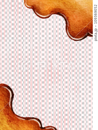 Melted chocolate and striped background 109369052