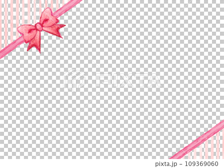 水彩絲帶和條紋框架 水彩絲帶和條紋框架 109369060