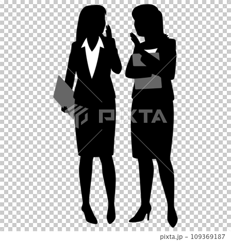 コソコソ話をする女性ビジネスマン コソコソ話をする女性ビジネスマン 109369187