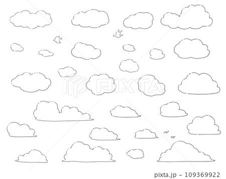 雲のセット-雲のアイコン-ベクターイラスト 109369922