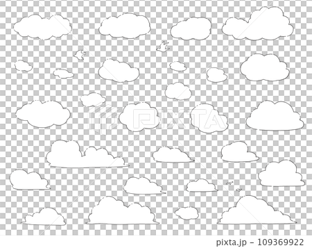 雲のセット-雲のアイコン-ベクターイラスト 109369922