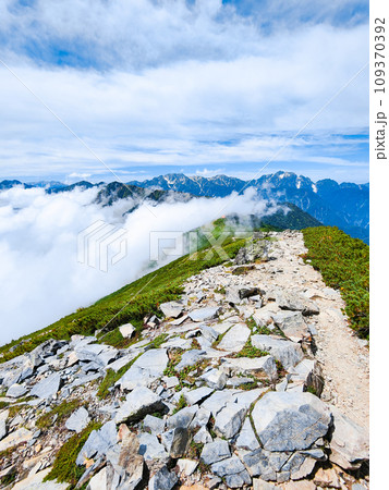 夏の爺ヶ岳登山（爺ヶ岳南峰～種池山荘） 109370392
