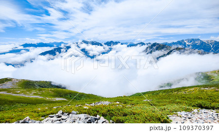 夏の爺ヶ岳登山（爺ヶ岳南峰～種池山荘） 109370397