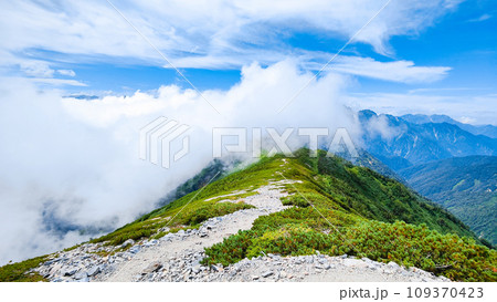 夏の爺ヶ岳登山（爺ヶ岳南峰～種池山荘） 109370423
