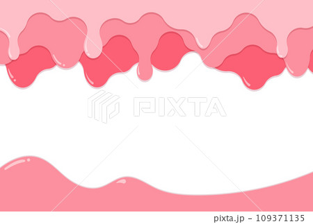 フレーム素材_垂れた液体_ピンク 109371135