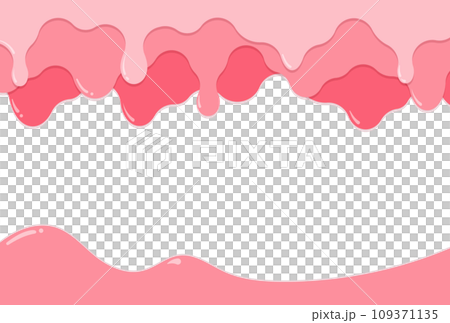 フレーム素材_垂れた液体_ピンク 109371135