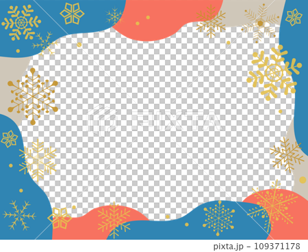 Snowflake geometric pattern frame material 1 Snowflake geometric pattern frame material 1 109371178