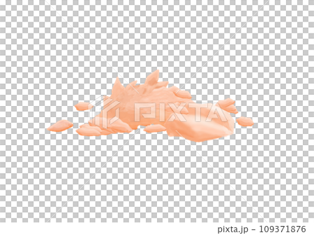 単体の鮭フレーク ほぐし身 (手描き、リアル、写実) 単体の鮭フレーク ほぐし身 (手描き、リアル、写実) 109371876