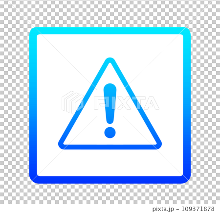blue gradient warning mark 109371878