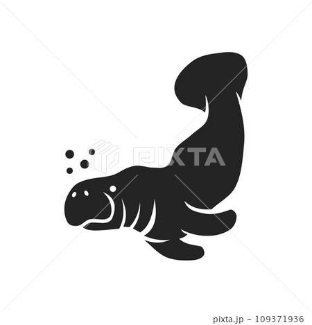 Manatee Logo template Isolated. Brand Identity. Icon Abstract Vector graphic Manatee Logo template Isolated. Brand Identity. Icon Abstract Vector graphic 109371936