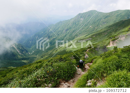Mount Tanigawa is One of Japanese famous 100 mountains. Mount Tanigawa, Tanigawadake is a craggy, rugged mountain found on the border of Gunma and Niigata prefectures in northern Minakami. Mount Tanigawa is One of Japanese famous 100 mountains. Mount Tanigawa, Tanigawadake is a craggy, rugged mountain found on the border of Gunma and Niigata prefectures in northern Minakami. 109372712
