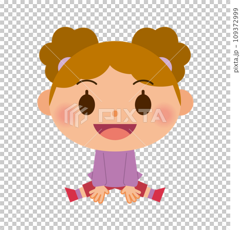 微笑的孩子跳躍 109372999