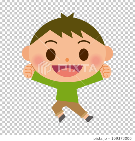 微笑的孩子跳躍 109373000