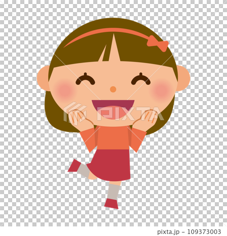 喜んでいる笑顔の子供 109373003