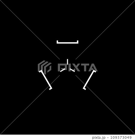 Cyberpunk style element. Triangle tech design target. Cyberpunk style element. Triangle tech design target. 109373049