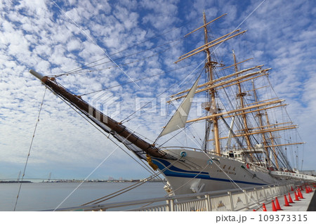 名古屋港に停泊中の練習船 日本丸 109373315