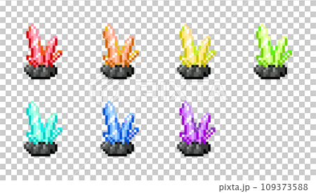 可以在遊戲中使用的物品、水晶像素藝術 109373588